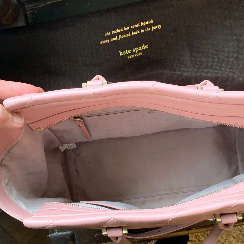 Kate Spade Blush Quilted Tote Bag - Picture 7 of 10